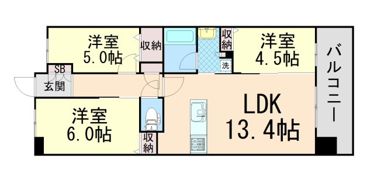 エスリード箕面船場阪大前の間取り画像