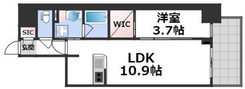 RJRプレシア南堀江の間取り画像