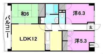 セントラルパーク土居田の間取り画像
