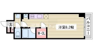 アスヴェル神戸元町海岸通の間取り画像