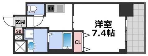エイペックス四天王寺Ⅱの間取り画像