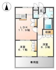 グリーンパークB棟の間取り画像