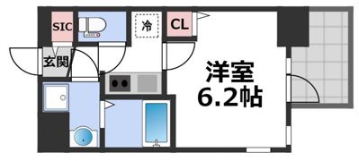 プレサンス玉造駅前ルージュの間取り画像