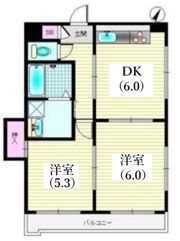 ユウワコート松風の間取り画像