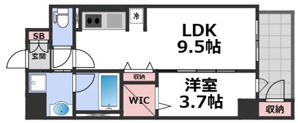 セイワパレス深江橋駅前の間取り画像
