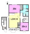 ピュアハイツ三町2 C棟の間取り画像
