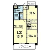 ピュアシティ出水の間取り画像