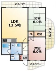 二勝BLDG8の間取り画像