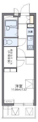 レオパレスクレストタウンAの間取り画像