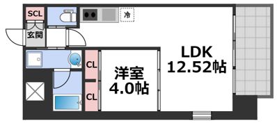 プレジオ八戸ノ里の間取り画像