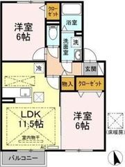 レクスト赤坂の間取り画像