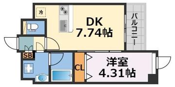 プレジオ難波ASIANの間取り画像