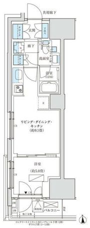 パークアクシス品川天王洲アイルの間取り画像