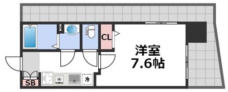 ルクレ阿波座レジデンスの間取り画像