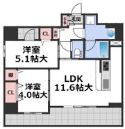 ユープテリア天王寺の間取り画像