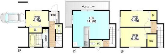北浦和公園住宅の間取り画像