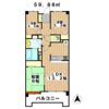 板橋城北公園ローヤルコーポの間取り画像
