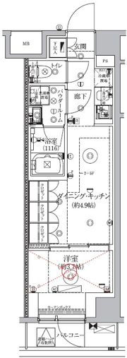 GENOVIA北池袋skygardenの間取り画像