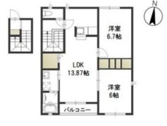 ハピネス Aの間取り画像