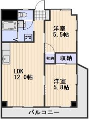 ハイデンス岡山の間取り画像