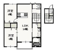 フロイデ万倍 Eの間取り画像