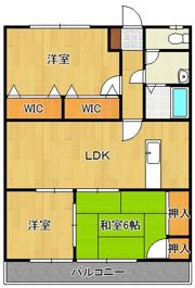 コーポK2U1の間取り画像