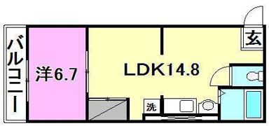 ピカデリーサーカス衣山の間取り画像