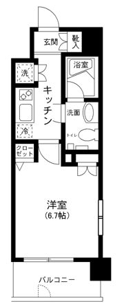 プライムアーバン田町の間取り画像