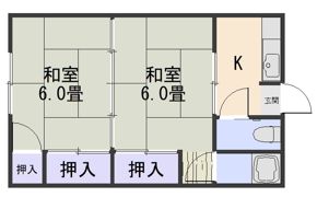 福泊アパートの間取り画像