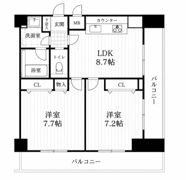 ロイヤルヒル神戸三ノ宮Ⅱの間取り画像