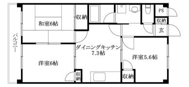 鴨川パークハイツの間取り画像