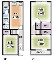 辻本ハイツ6号の間取り画像