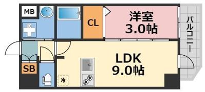 エステムコート堺筋本町の間取り画像