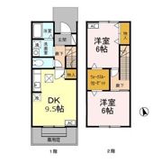オークレット Bの間取り画像
