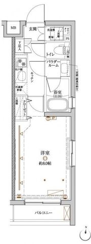 クレイシア目黒都立大学の間取り画像
