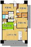 グランドパレス黒崎ランドマークス 1101・1510号室の間取り画像