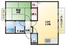 COLORS大津京の間取り画像