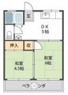 ビスタ岸部ハイツB棟の間取り画像