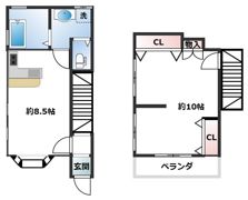 篠原西町テラスハウスの間取り画像