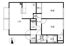 サンビレッジ泉Aの間取り画像