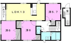 リヴェール北久米の間取り画像