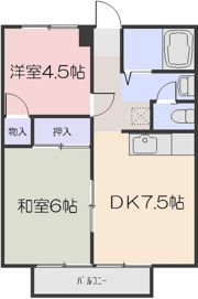 メゾンカルム富田B棟の間取り画像