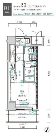 クラリッサ横浜阪東橋の間取り画像
