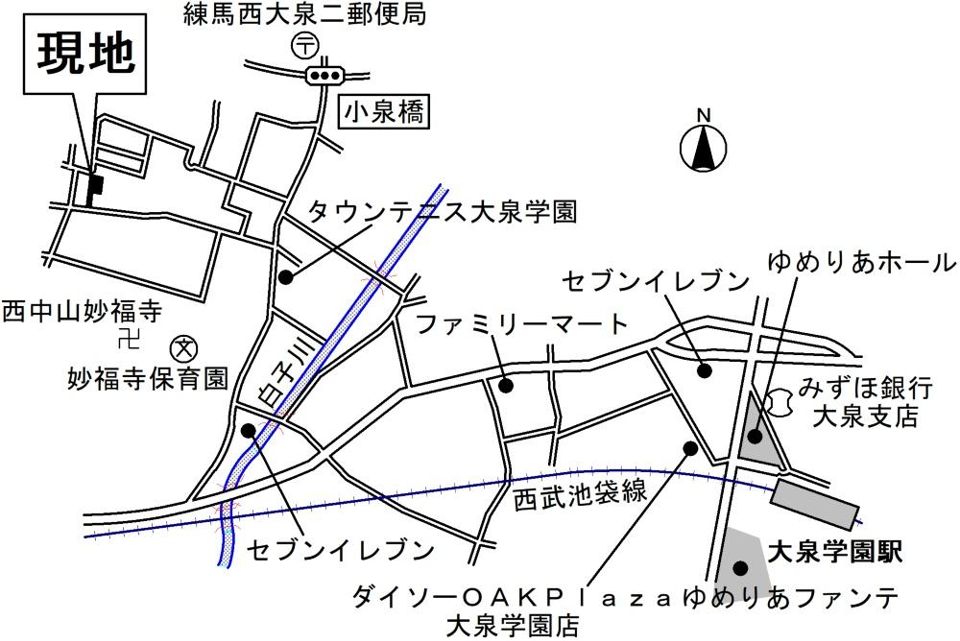 近くに施設あり