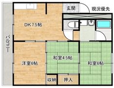 城の前マンションの間取り画像