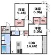 アンサンブル大今里の間取り画像