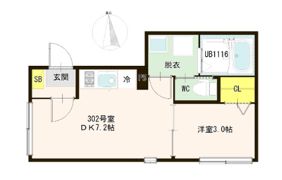 ハーモニーテラス梅田ⅩⅧの間取り画像