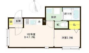 ハーモニーテラス梅田ⅩⅧの間取り画像