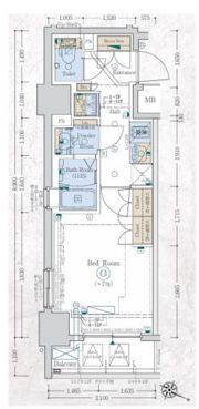GENOVIA阪東橋Ⅱskygardenの間取り画像
