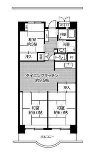 ビレッジハウス浜松タワー1号棟の間取り画像